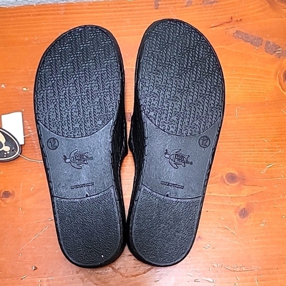 NEW PALI HAWAII UNISEX BLACK RUBBER WATERPROOF COMFORTABLE SLIDE SANDAL SIZE 12 - Picture 6 of 8
